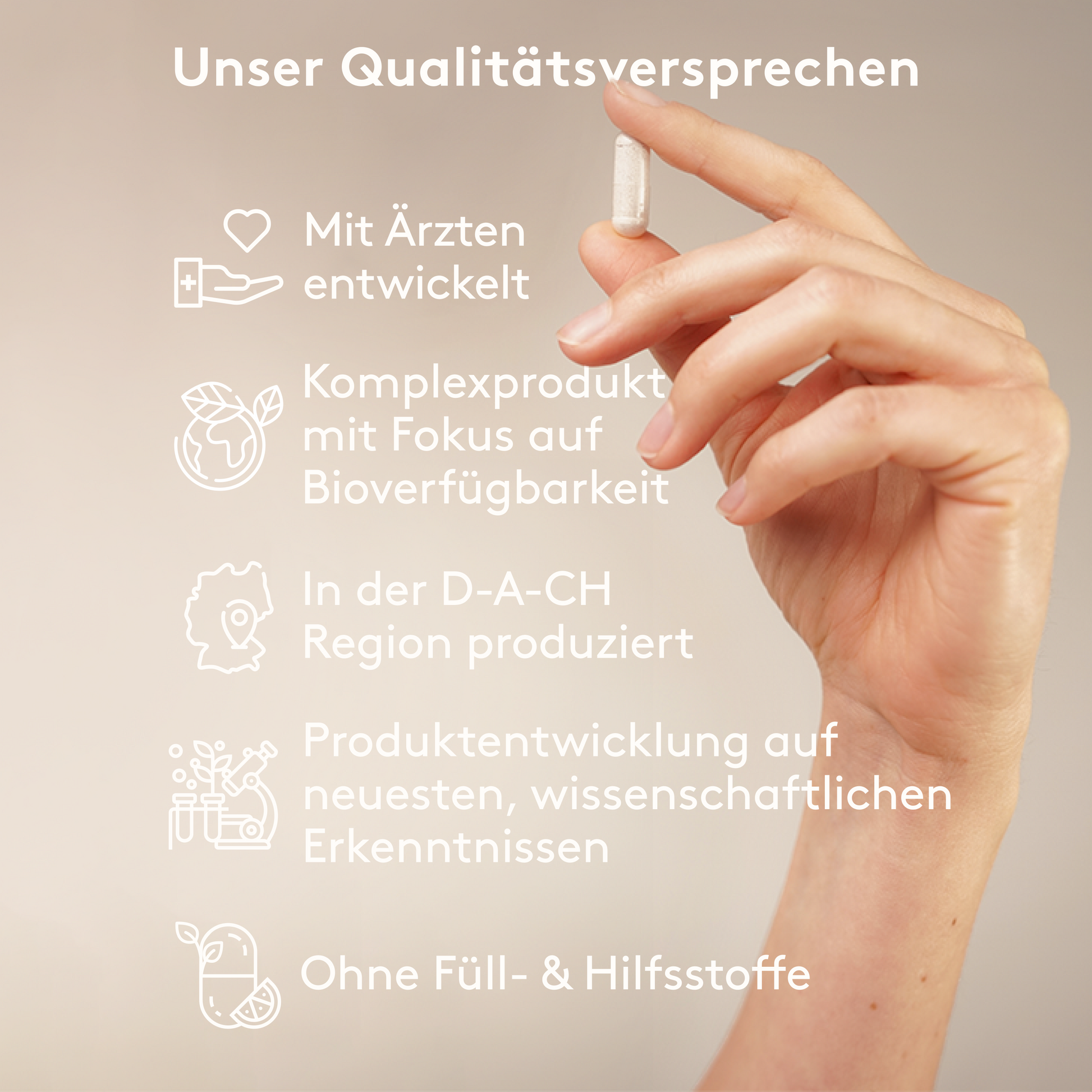 Qualitätsversprechen MITOcare Supplements der Causa Logica