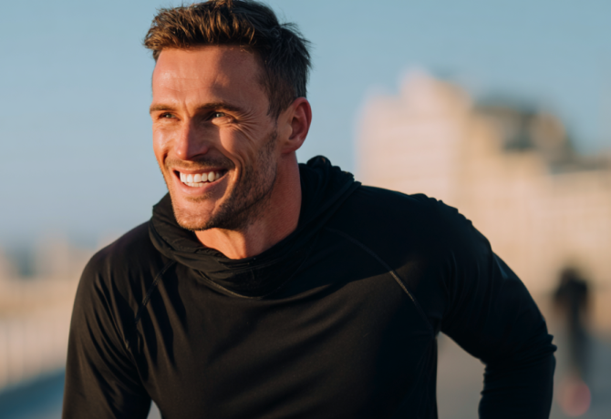 A young man with an athletic, attractive appearance